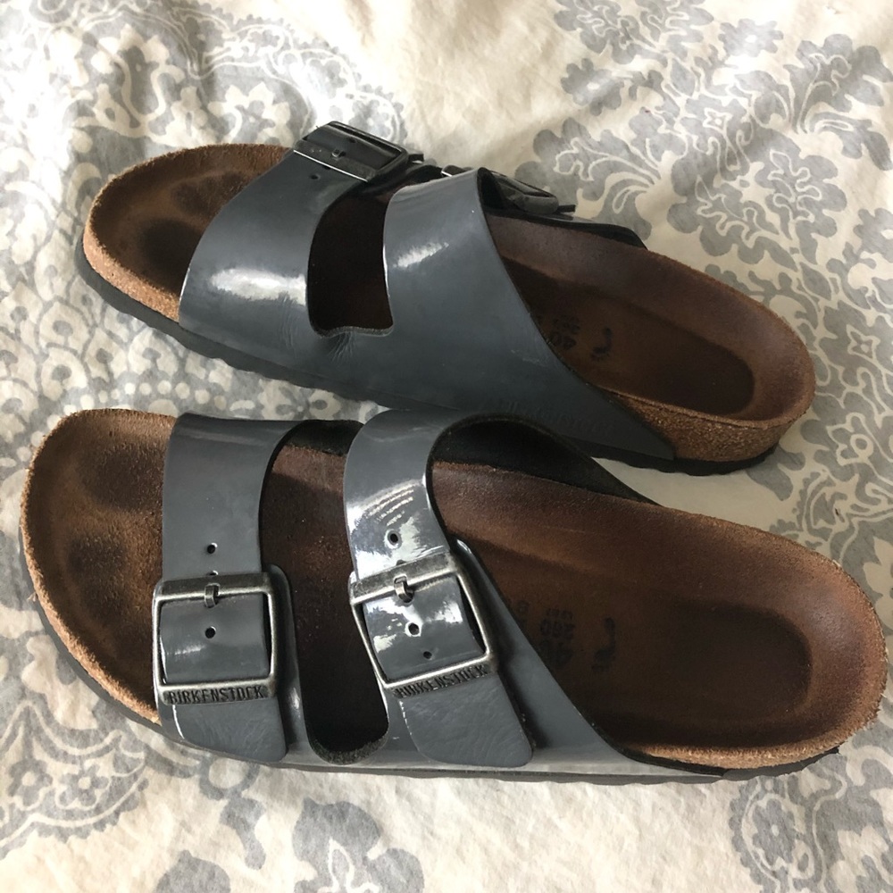 Birkenstock Arizona Patent Gray